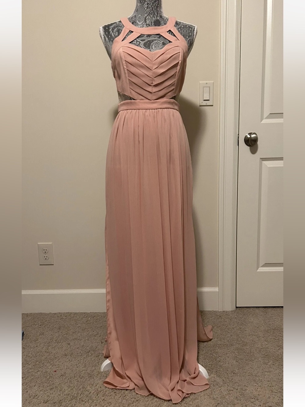 BGBG Dusty rose pink gown, maxi dress, pink prom dress, wedding guest, size 4